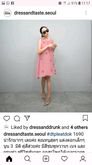 ส่งต่อเดรสพรีทเกาหลี สีชมพูดอกนูน 3 มิติ รูปที่ 2