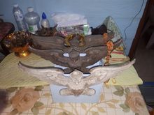 ครุฑ หลวงพ่อโอภาสี อาศรมบางมด กทม. หลังยันต์จารมือ + ลูกแก้ว เนื้อผงพุทธคุณ ปี 2484 ขนาดบูชา ประมาณ 12 นิ้ว ศิลปะสุดสวย พระสภาพสวยสมบูรณ์ รูปที่ 5