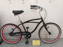 จักรยานครุยเซอร์ญี่ปุ่น มือสอง เฟรมเหล็ก สีดำ ล้อ 24 นิ้ว ไม่มีเกียร์ ไม่รวมค่าจัดส่งทางไปรษณีย์ รูปที่ 1