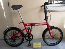 จักรยานพับได้ญี่ปุ่น มือสอง เฟรมเหล็ก HUMMER สีแดง ล้อ 20 นิ้ว เกียร์ 6 สปีด ไม่รวมค่าจัดส่งทางไปรษณีย์ หรือ Kerry รูปที่ 1