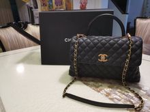 กระเป๋าชาแนล Chanel COCO 12” Black Caviar GHW Holo25  รูปที่ 1