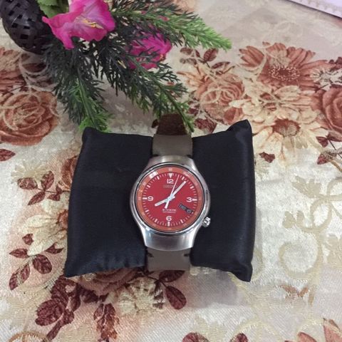 นาฬิกาseiko s wave automatic หน้าปัดสีแดง - Kaidee