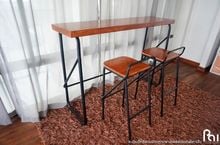 ชุดโต๊ะบาร์ โต๊ะไม้ขาเหล็ก งานมีดีไซด์เฉพาะ ในราคาคุ้มค่า จากโรงงาน รูปที่ 1