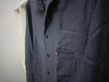 เสื้อเชิ้ตแขนยาว ผ้าลายก้างปลา แบรนด์ bigbros สีเทาอมดำ รูปที่ 5