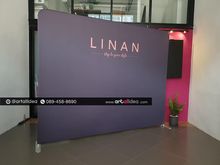 อุปกรณ์ออกบูธแบบผ้า บูธผ้าสำเร็จรูป แบคดรอปผ้า บูธผ้า ป้ายผ้า แบบพับเก็บได้ รูปที่ 6