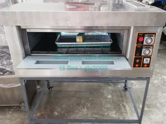 เตาอบแก๊สควบคุมด้วยไฟฟ้า2ถาดใหญ่