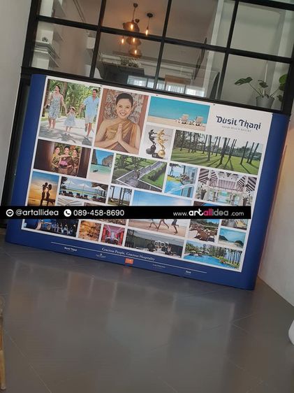 แบ็คดร๊อป สำหรับออกบูธ ฉากหลังถ่ายภาพ ฉากนิทรรศการ ฉากสำเร็จรูป Photo Backdrop Popup pullframe รูปที่ 3