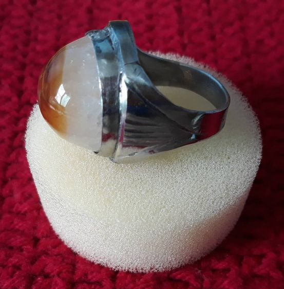 แหวนหัวอะเกตเรือนโลเดียม รูปแบบสวยงาม สวมใส่สบาย ๆๆ ในทุกเทศกาล  รูปที่ 12