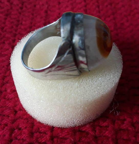 แหวนหัวอะเกตเรือนโลเดียม รูปแบบสวยงาม สวมใส่สบาย ๆๆ ในทุกเทศกาล  รูปที่ 14