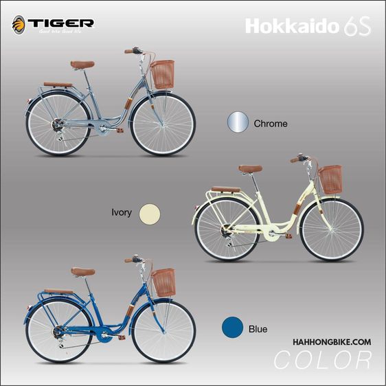 จักรยานแม่บ้าน ญี่ปุ่นวินเทจ ไทเกอร์ ฮอกไกโด 6S Tiger Hokkaido 6S (26 นิ้ว) รูปที่ 2