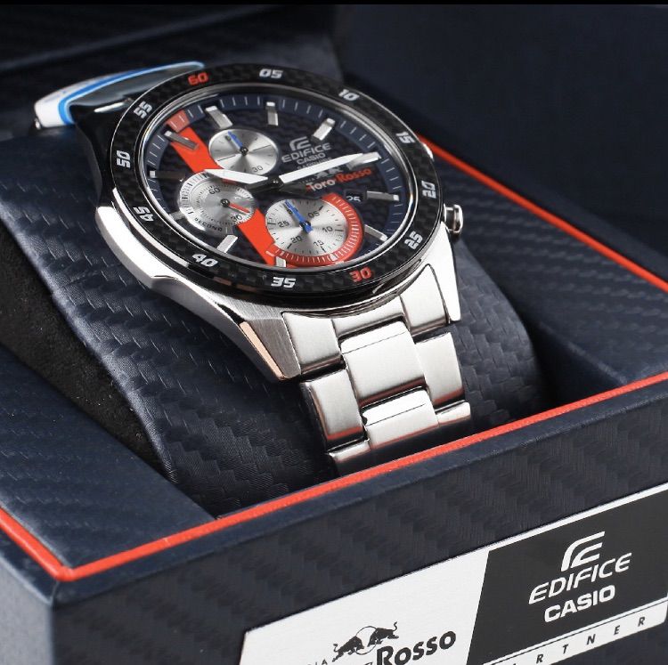 Casio เงิน Edifice Toro Rosso Limited Edition 2019 รหัส EFR-S567TR-2ADR 