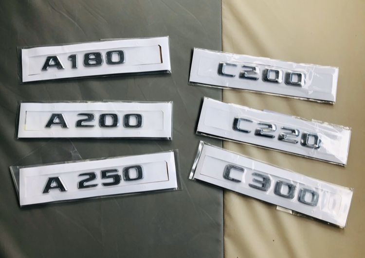  โลโก้ Benz ตัวอักษร A180 A200 A250 C180 C200 C220 C250 C300 E200 E220 E230 E240 E250 E300 S500 S600 SL500 CLS250 CLA250 ติดฝาท้าย รูปที่ 4