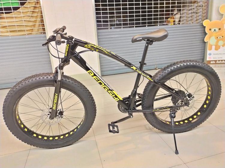 จักรยาน ล้อโต ทรงจาร์กัว 24 สปีด  วงล้อ 26x4.0  โครงสร้างเหล็ก แข็งแรง เกียร์ Shimano 24 สปีด ดิสก์เบรคหน้าหลัง มีโช๊คหน้า  ขอบล้อเจาะรู ยี่ รูปที่ 9