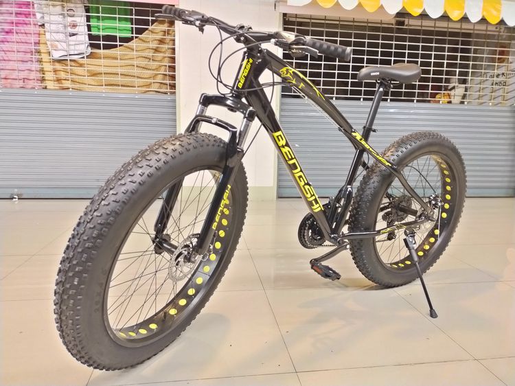 จักรยาน ล้อโต ทรงจาร์กัว 24 สปีด  วงล้อ 26x4.0  โครงสร้างเหล็ก แข็งแรง เกียร์ Shimano 24 สปีด ดิสก์เบรคหน้าหลัง มีโช๊คหน้า  ขอบล้อเจาะรู ยี่ รูปที่ 10