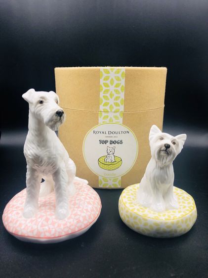 Royal Doulton London 1815 Top Dogs Bobo Schnouzer and Westie Pocelain 