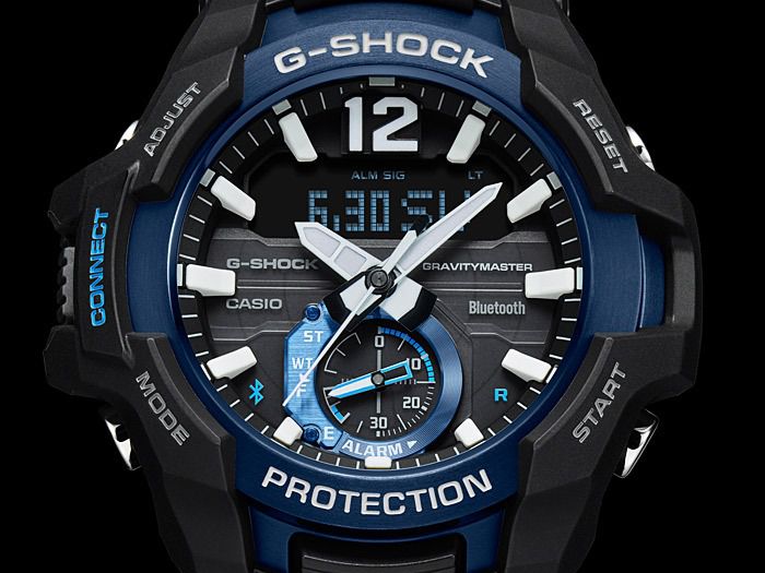 Casio G-Shock Gravitymaster Bluetooth Solar Watch GR-B100-1A2 ฟ้าดำ รูปที่ 2