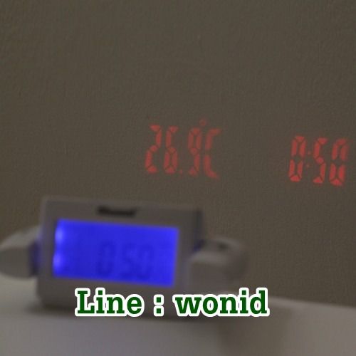นาฬิกาปลุกส่องเพดาน 2 ช่อง ส่องบอกเวลา อุณหภูมิ Chaowei Projector clock 2 Projector Time Temperature รูปที่ 5