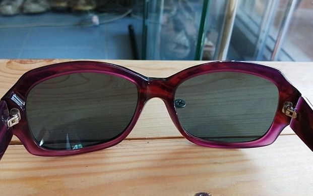 DKNY Donna Karan dy 4048 3424 กรอบแว่นแท้สวยๆ violet brown frame แว่นงาน Designer งานนำเข้าจาก USA ชิ้นนี้เป็นเลนส์ออกสีชาฟ้า รูปที่ 5