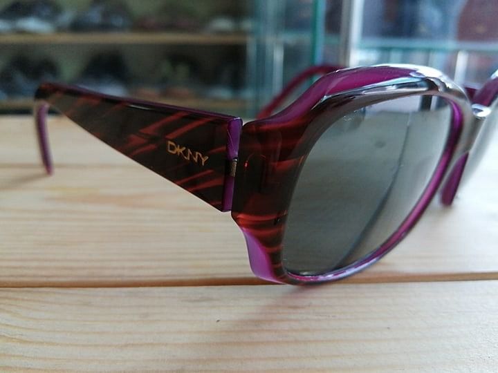 DKNY Donna Karan dy 4048 3424 กรอบแว่นแท้สวยๆ violet brown frame แว่นงาน Designer งานนำเข้าจาก USA ชิ้นนี้เป็นเลนส์ออกสีชาฟ้า รูปที่ 3