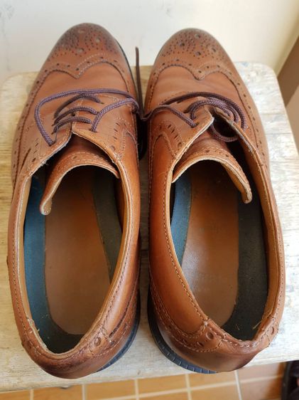 รองเท้าหนังสีน้ำตาลอ่อนสุดคลาสสิค Clarks Wing Tip งาน Made in Vietnam หนังหนานุ่ม สวมใส่สบาย น้ำหนักเบา ขนาดตามป้าย 8US หรือ 41 EUR รูปที่ 12