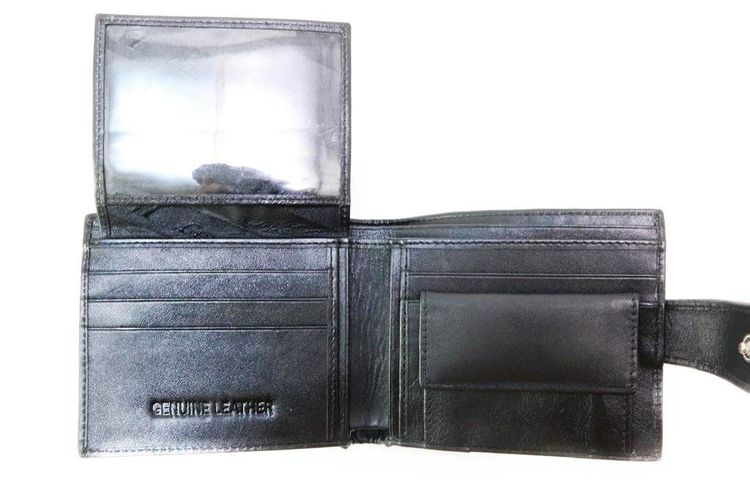 กระเป๋าสตางค์จระเข้  alligator wallet  snap pocket รูปที่ 5