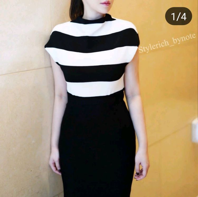 ส่งต่อกระโปรงเกาหลี ผ้านิต 4ส่วน ชายระบาย รูปที่ 3