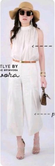 ส่งต่อเสื้อแขนกุด ผ้าซิลค์สีขาว รูปที่ 2