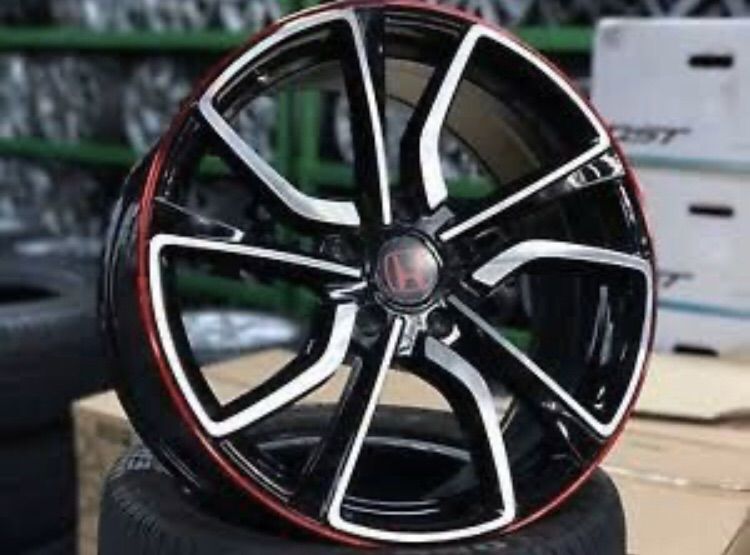 ฝาล้อ HONDA TypeR พื้นสีเงิน พื้นสีดำ รูปที่ 6