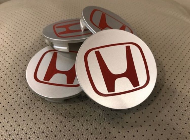 ฝาล้อ HONDA TypeR พื้นสีเงิน พื้นสีดำ รูปที่ 2