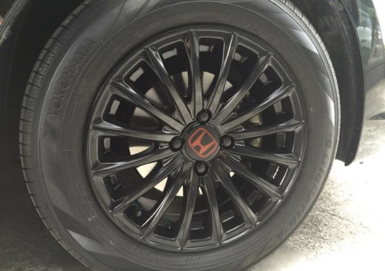 ฝาล้อ HONDA TypeR พื้นสีเงิน พื้นสีดำ รูปที่ 7