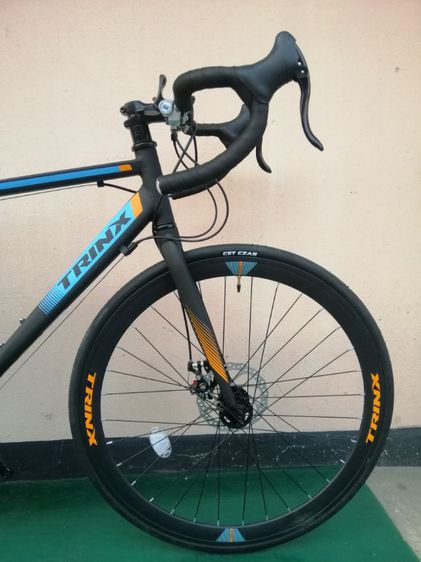 จักรยานเสือหมอบTRINXtempo1.1ปี2019สีดำด้านน้ำเงินส้ม รูปที่ 3