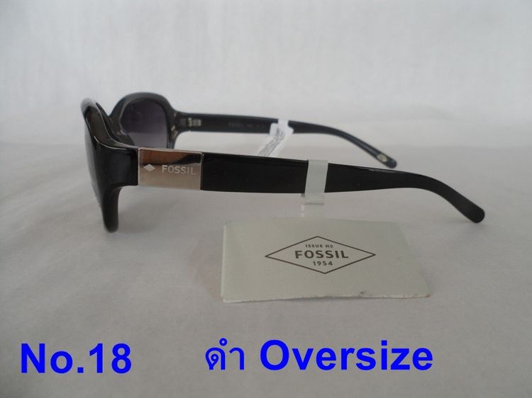 แว่นกันแดด FOSSIL no.18 สีดำทรง Oversize สวยหรูใหม่แท้จากอเมริกา รูปที่ 2