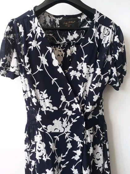 ส่งต่อเดรส สีน้ำเงิน ดอกสีขาว รูปที่ 2