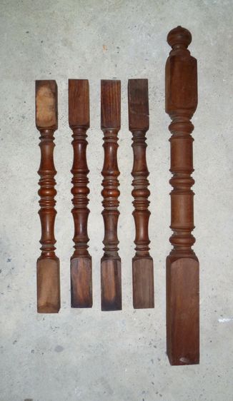 ลูกกรงไม้มะค่าราคาถูกสุดๆ ขนาด 3 นิ้ว ยาว 80 ซม. รูปที่ 2