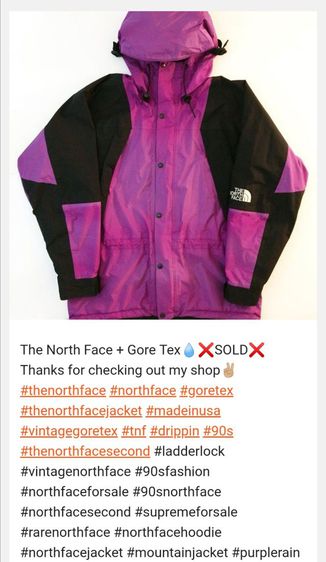 ขาย​ The​ North​ Face​ x​ Gore-tex purple​ colour​ vintage​ jacket​ sz.XL​ (Made​ in​ USA)​ รูปที่ 6