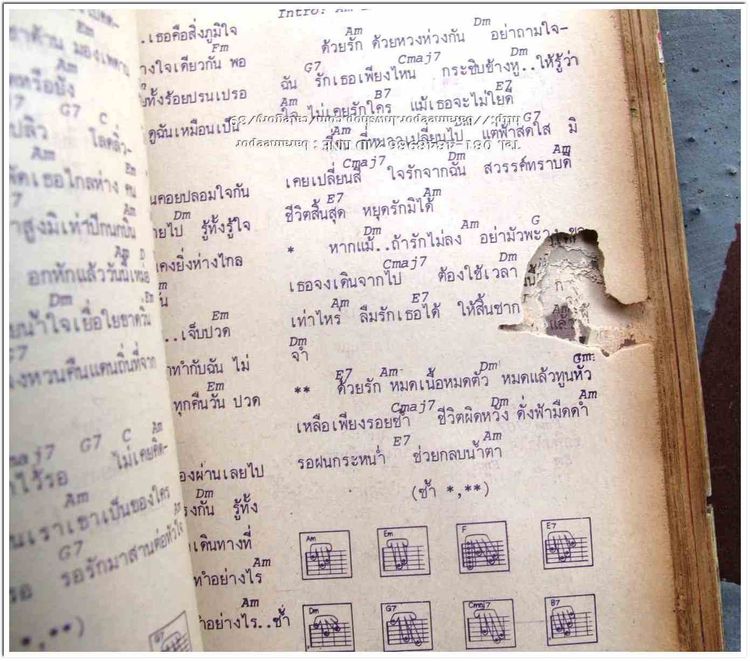 หนังสือ พจนานุกรม เพลงประทับใจ รวบรวมเพลงไทย เพื่อชีวิต พร้อมคอร์ดกีตาร์ รูปที่ 12