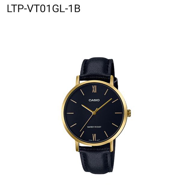 Casio  รุ่น LTP-VT01GL-1B นาฬิกาผู้หญิง สายหนัง รูปที่ 1