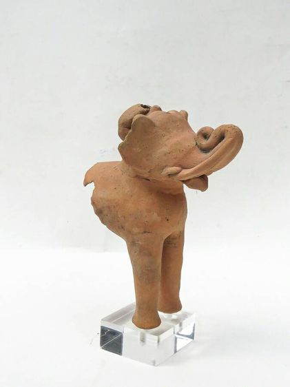 ตุ๊กตาดินเผา(ช้าง) จากเตาเผาโบราณ จ.สุพรรณบุรี แสตนตั้งอะคิลิค ขนาด 5×7×18 ซ.ม. รูปที่ 1