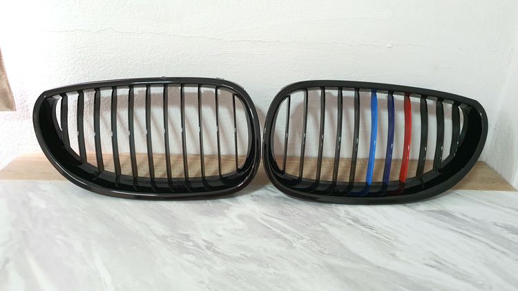 กระจังหน้า BMW E60 E46 ตาตก ตายก M ดำเงา 3สี คาร์บอน รูปที่ 2