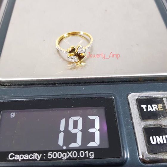 แหวนทอง แหวนใบโคลเวอร์ ทองเค 9เค 9k (งดต่อ) รูปที่ 5