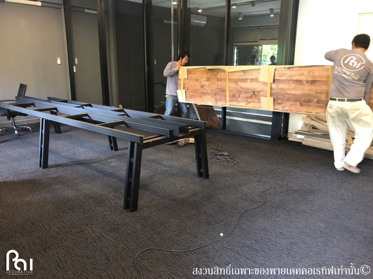 โต๊ะประชุม ไม้ โต๊ะทำงานนั่งด้วยกัน Co Working สั่งผลิตใหม่ รูปที่ 3