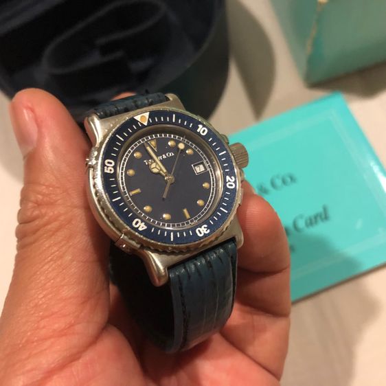 นาฬิกาแบรนด์หรู หายาก Tiffany and Co Diver watch 1990s รูปที่ 4