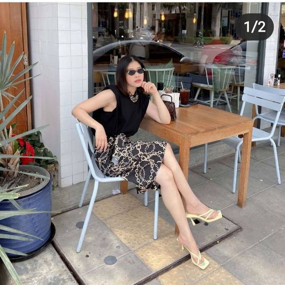 ส่งต่อกระโปรงเกาหลี ผ้าซาติน รูปที่ 5