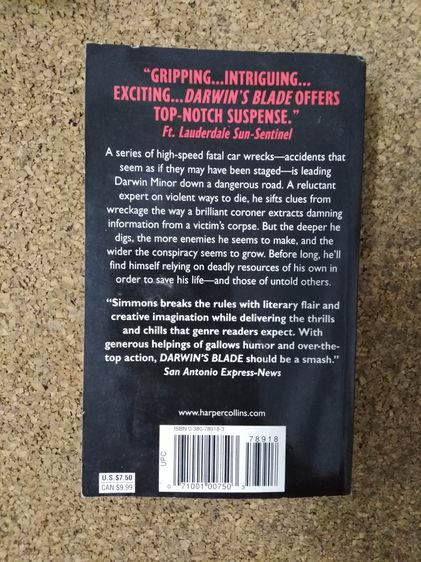 หนังสือนิยายภาษาอังกฤษ Darwin's Blade by Dan Simmons รูปที่ 2