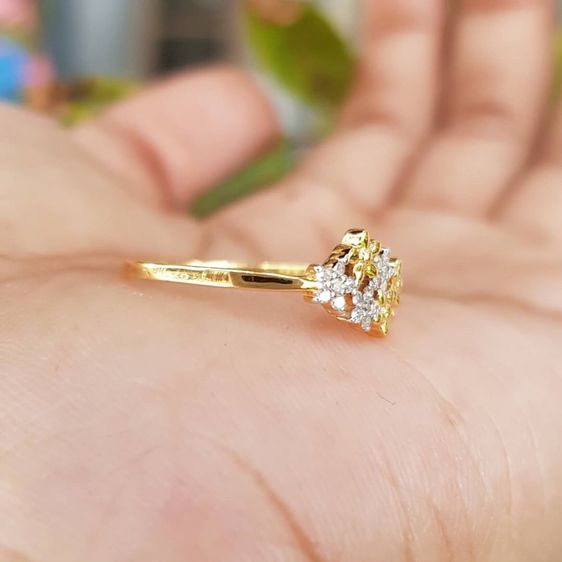 แหวนทอง แหวนดอกไม้น่ารักกรุ๊บกริ๊บ ทองเค 9เค 9k (งดต่อ) รูปที่ 3