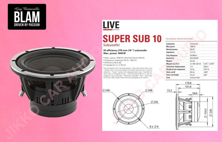 BLAM Super Sub 10 ซับแนว SQ จากฝรั่งเศส ของใหม่ ฟรี. . . ตู้สูตรอย่างดี by JIKKO