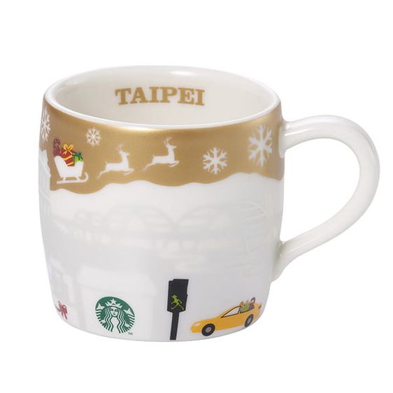 STARBUCKS Taiwan Starbucks 2014 City Mug 3oz GOLD RELIEF SET CHRISTMAS LIMITED EDITION ของแท้ รูปที่ 7