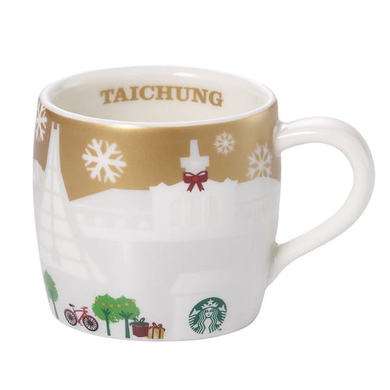 STARBUCKS Taiwan Starbucks 2014 City Mug 3oz GOLD RELIEF SET CHRISTMAS LIMITED EDITION ของแท้ รูปที่ 9