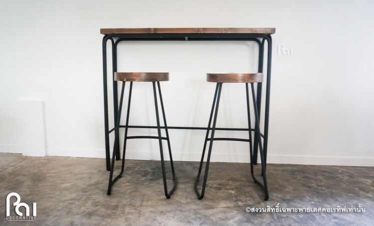 โต๊ะบาร์คอนโด พร้อมเก้าอี้ ขนาดกำลังดีไม่ใหญ่ไปเล็กไป งานมีดีไซน์เฉพาะ สั่งทำใหม่ได้เลย รูปที่ 3