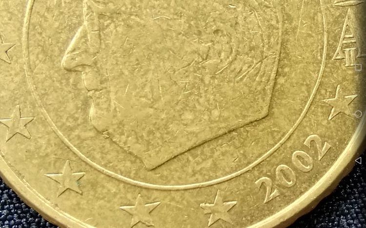 เหรียญ 50 cent euro 2002  Belgium error coiin รูปที่ 1